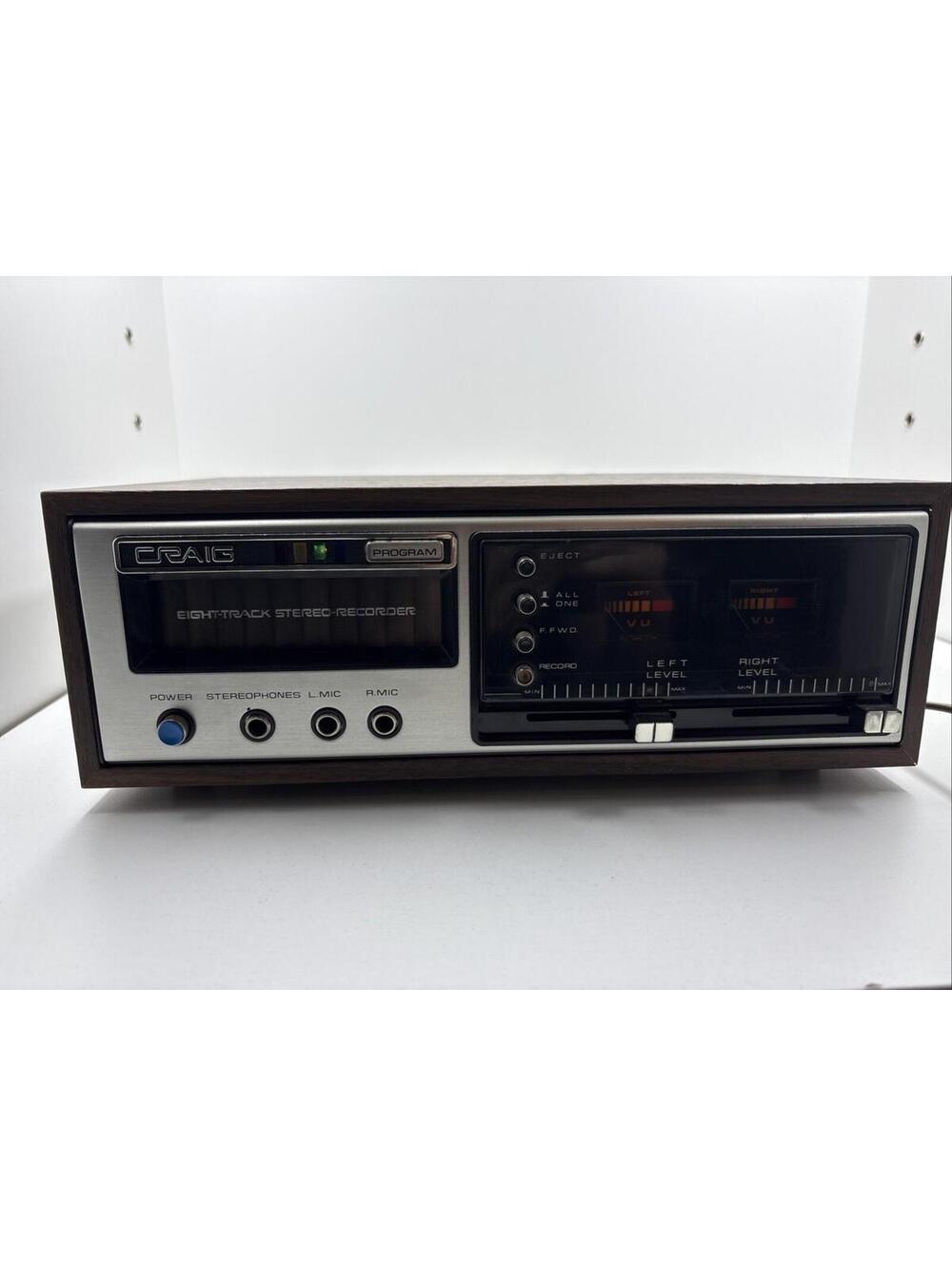 CRAIG 8-Track Stereo Player Model 3307 120v Tested